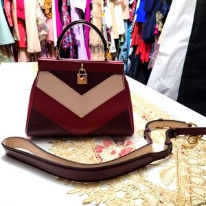 Michael Kors, Gramercy Tri-Color Leather Satchel/Crossbody